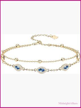 18K Gold Plated Birthstone Link Bracelet with Extender Chain